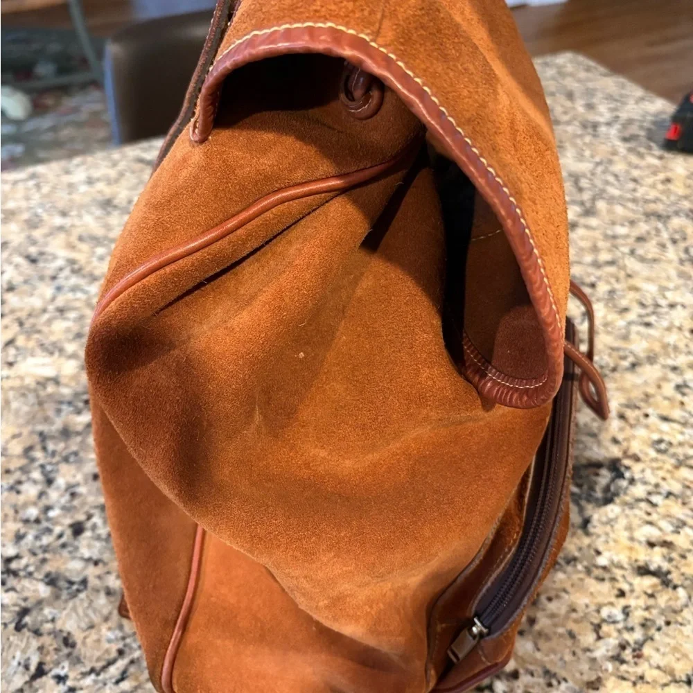 🌳VINTAGE RARE Eddie Bauer Suede & Leather Backpack